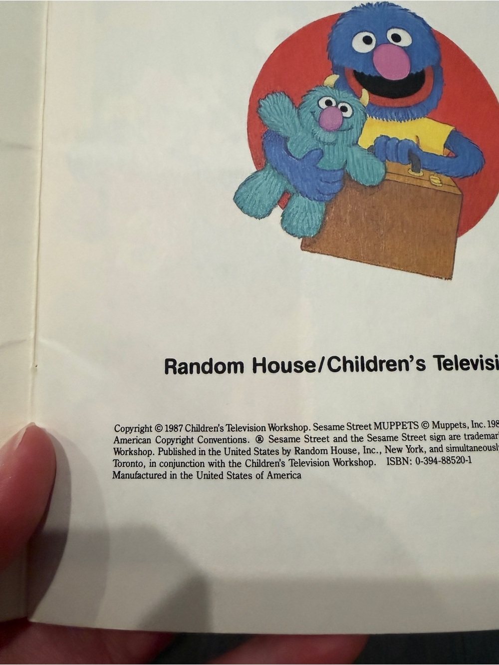 VINTAGE 1987 Sesame Street Are We Almost There Grover Muppet Paperback Book - Picture 3 of 4